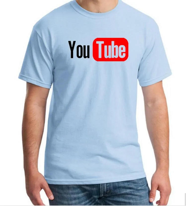 Черная хлопковая Футболка с логотипом Youtube Мужская футболка 4XL You Tube роскошная