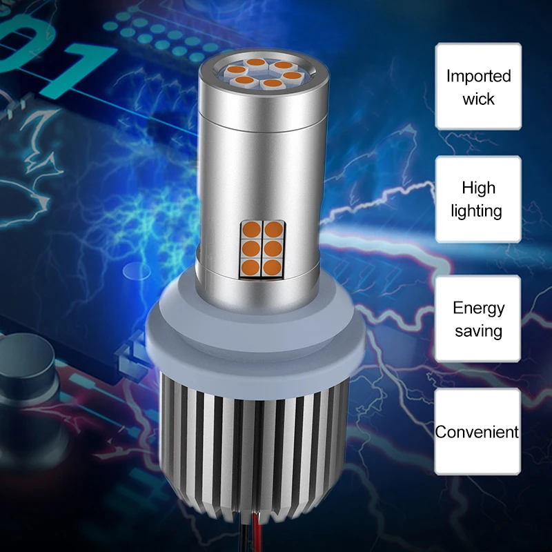 2 шт. 1156 P21W LED BA15S PY21W BAU15S Super Canbus Bulb T20 7440 для указателей поворота 1157 BAY15D светодиодный
