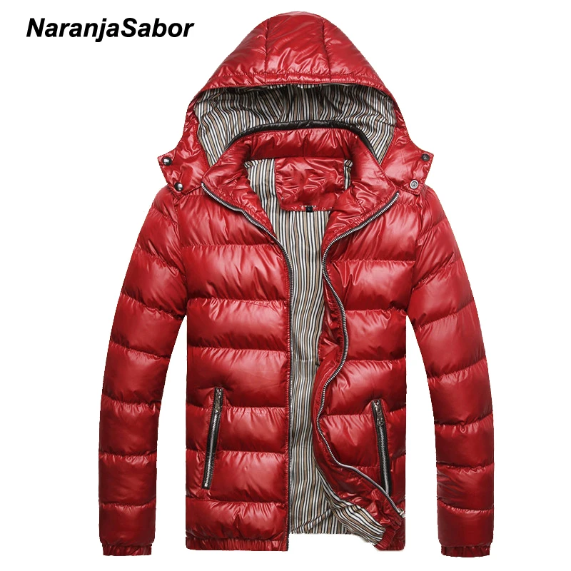 NaranjaSabor 2020 Winter Men's Coats Warm Thick Male Jackets Padded Casual Hooded Parkas Overcoats Mens Brand Clothing 5XL N139