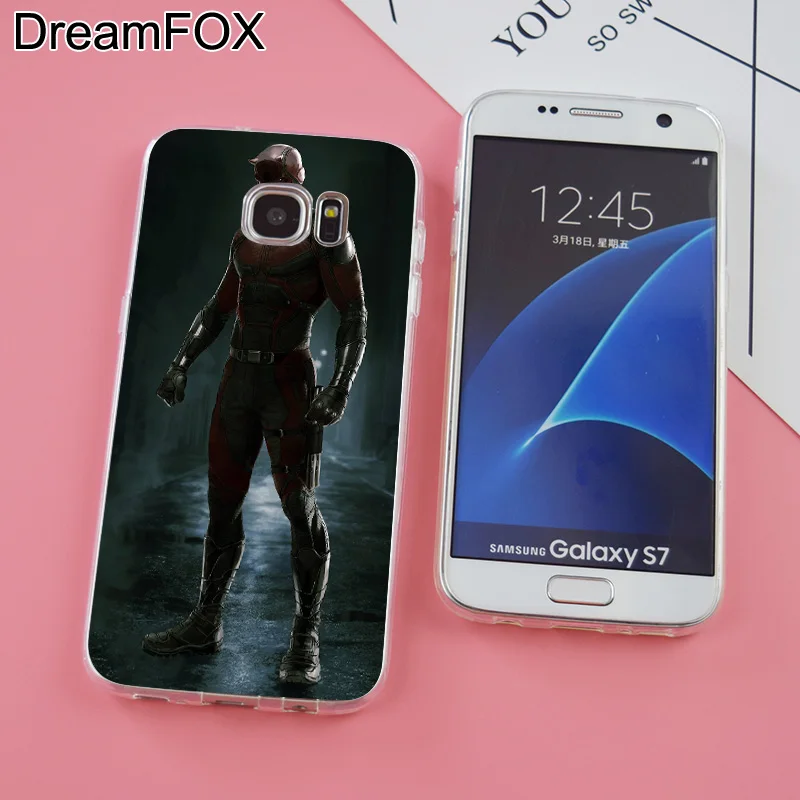 DREAMFOX K058 Daredevil Soft TPU Silicone Case Cover For Samsung Galaxy Note S 6 7 8 9 Edge Plus Grand Prime |