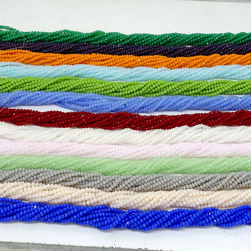 Оптовая продажа 196 шт граненые стеклянные бусины россыпью DIY 2 мм|spacer beads|bead