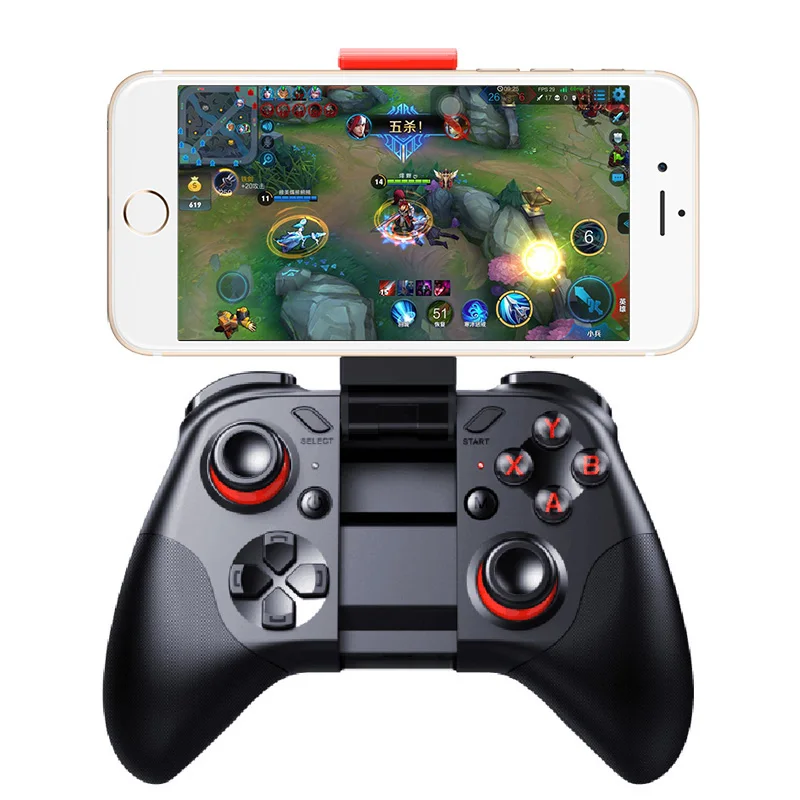 MOCUTE 053 беспроводной Bluetooth игровой контроллер портативный HandheldGamepad джойстик для Android iOS с держателем смартфона 054