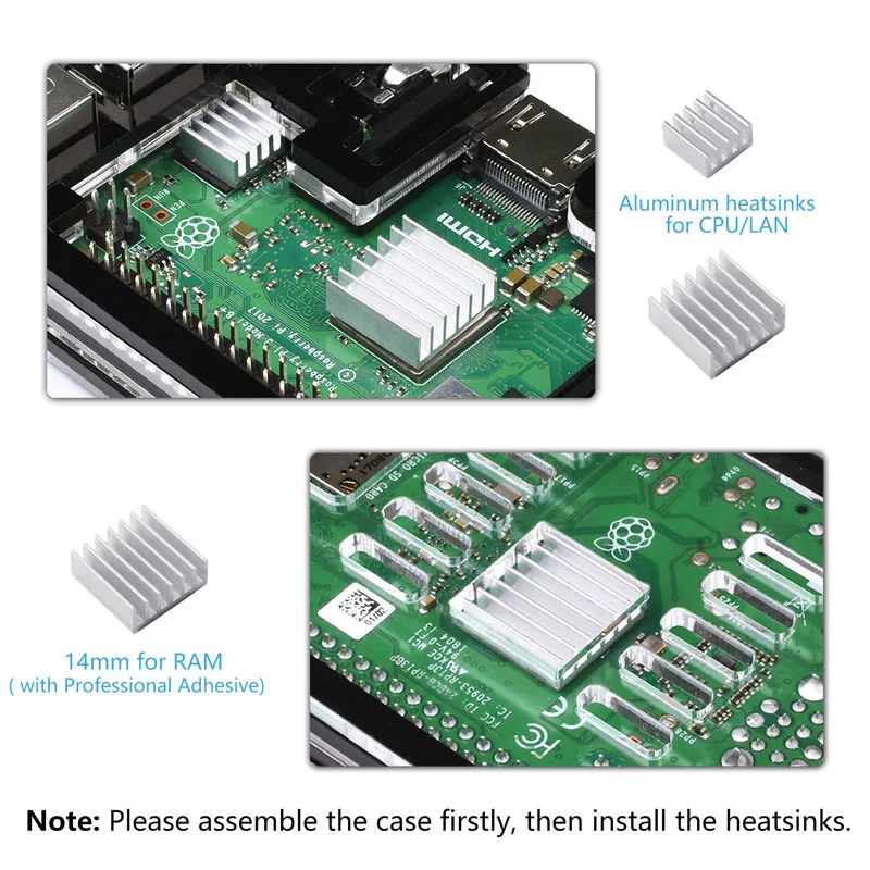 Для Raspberry Pi 3 Чехол 9 слой Акриловый чехол Корпус охлаждающий вентилятор и радиатор для Raspberry Pi 3 Model B+ Plus