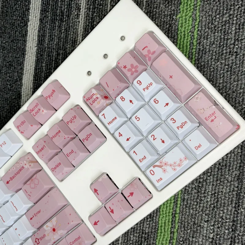 Cherry Blossom Keycaps полный комплект механическая клавиатура PBT 5 лицо краситель