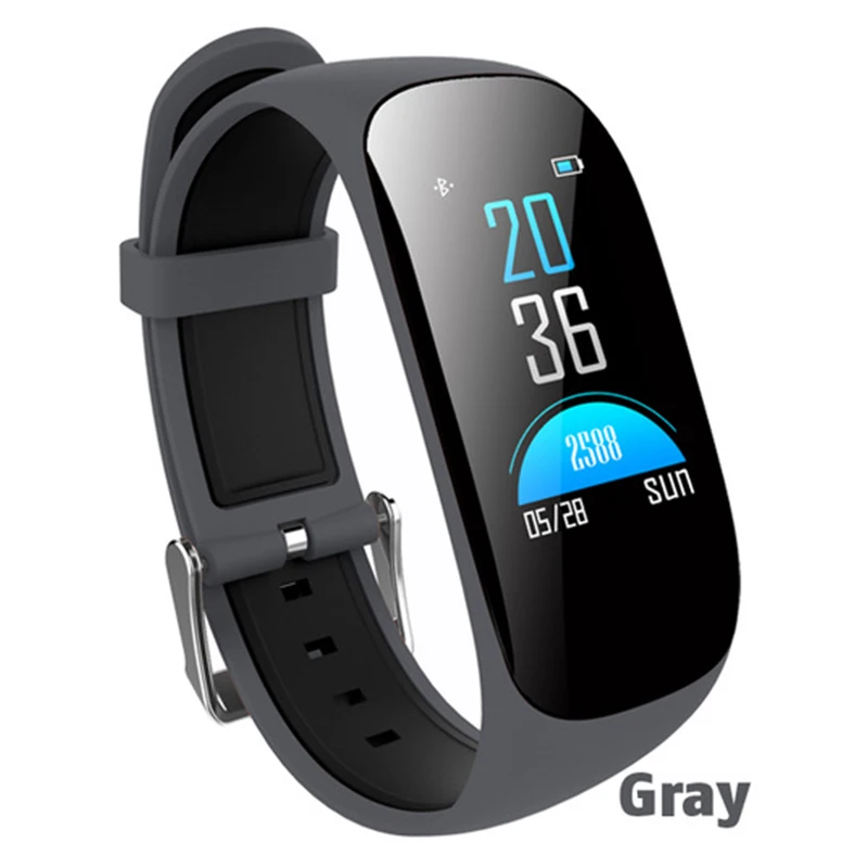 Z17C Smartband Фитнес браслет Цвет Экран IP67 Водонепроницаемый сердечного ритма Смарт-браслет с уровень кислорода в крови монитор фитнес-трекер - Цвет: Smartband Gray