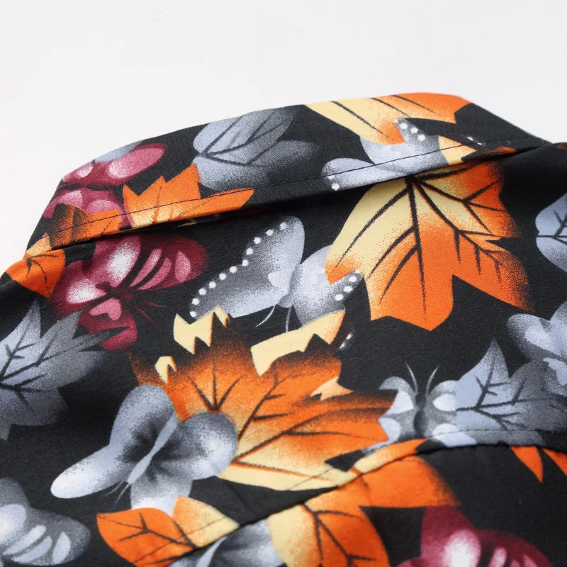 Мужская рубашка LONMMY с длинным рукавом и цветочным принтом большие размеры 5XL 6XL 7XL