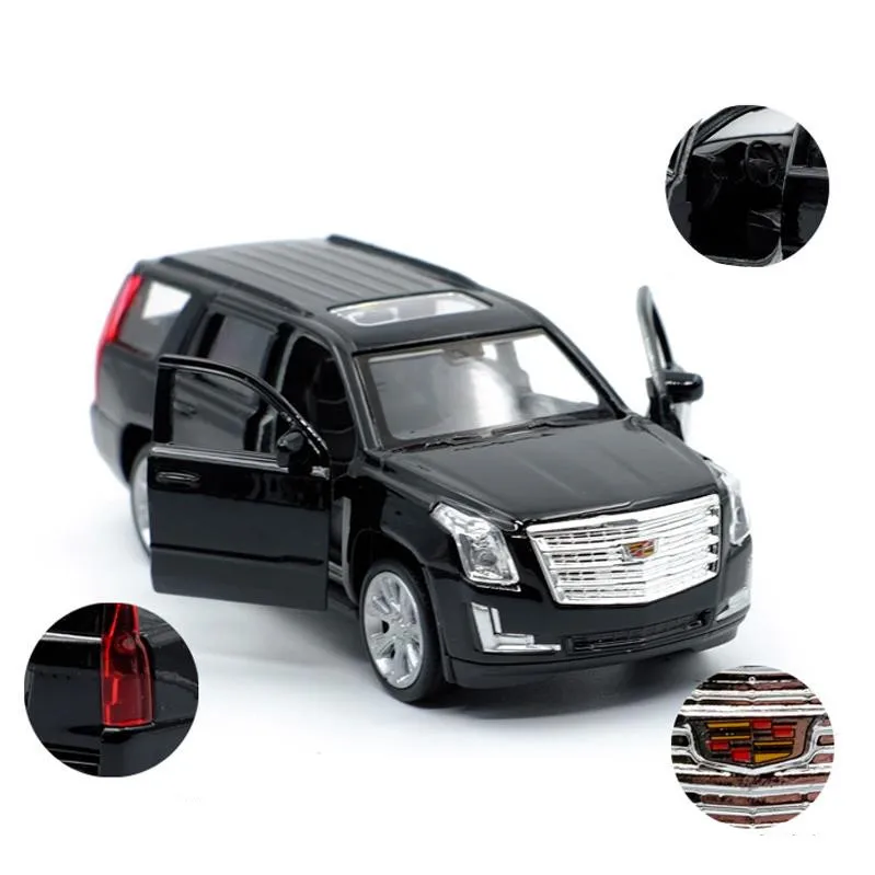 1:36 моделирование Cadillac Escalade сплав потяните назад игрушечный автомобиль литье под