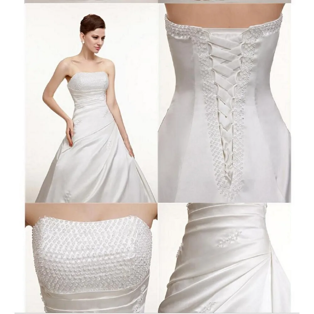 2019 Beautiful Vestido de noiva Clothing Vintage Beading Off The Shoulder Wedding Dresses Robe mariage Professional Custom | Свадьбы и