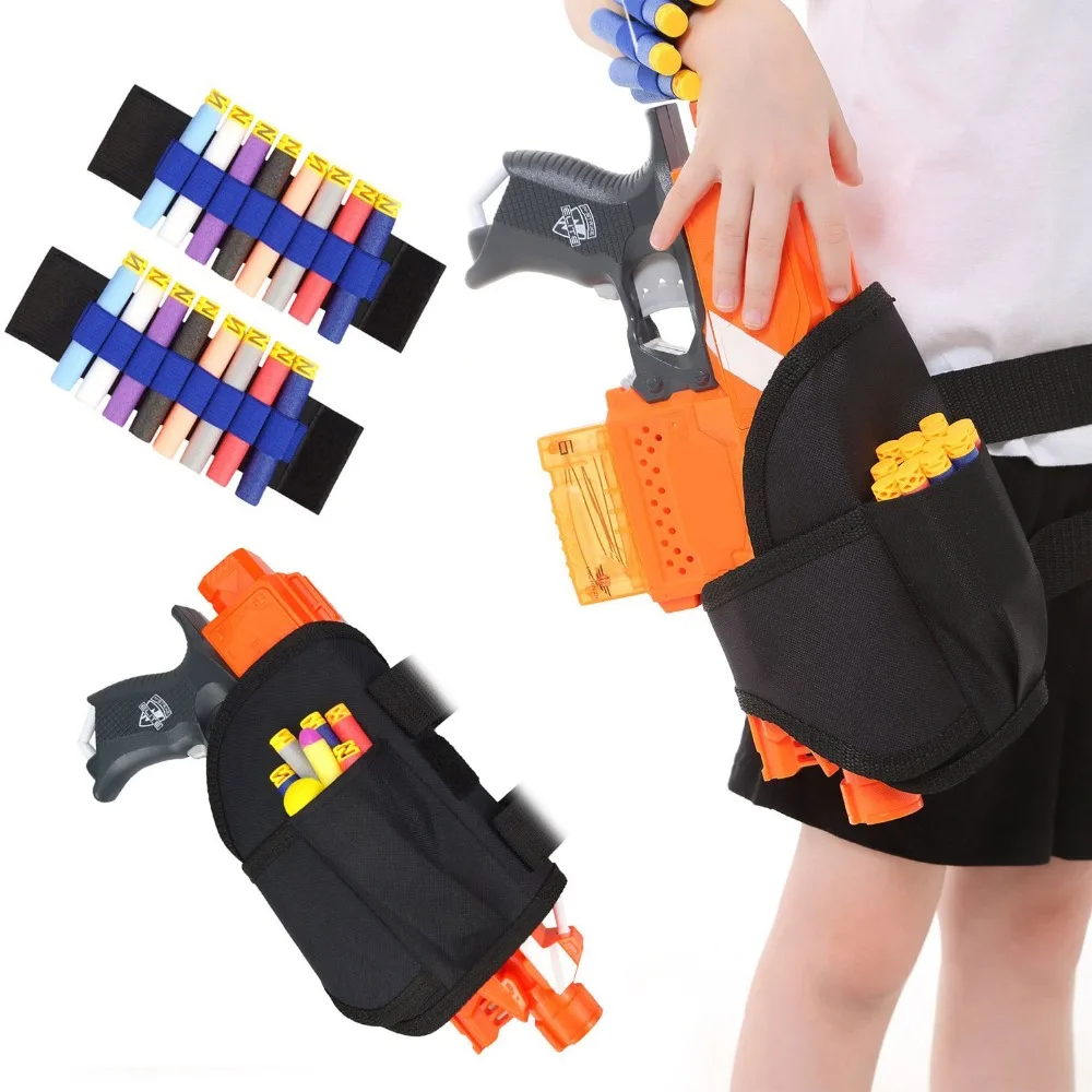 Детская тактическая поясная сумка и 2 ручных браслета для Nerf Gun аксессуары