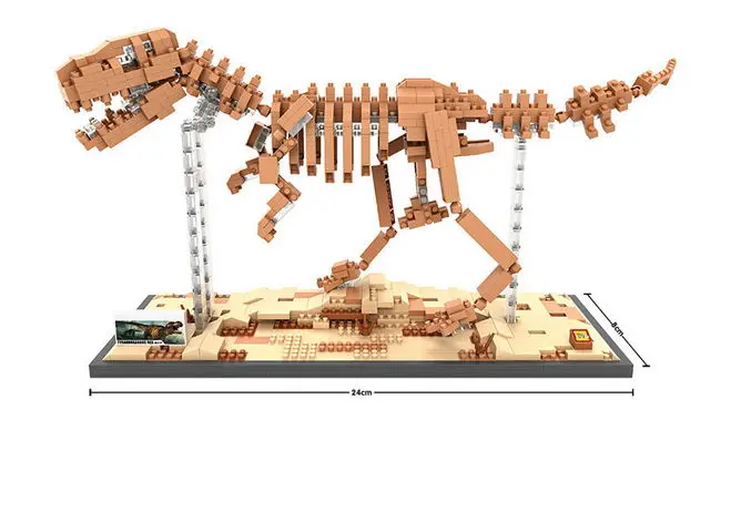 LOZ 9023 9024 Dinosaur Fossil Series New Mega Educational Building Blocks DIY Assemble Mini Bricks Model Toys Best Gift For Boys | Игрушки и