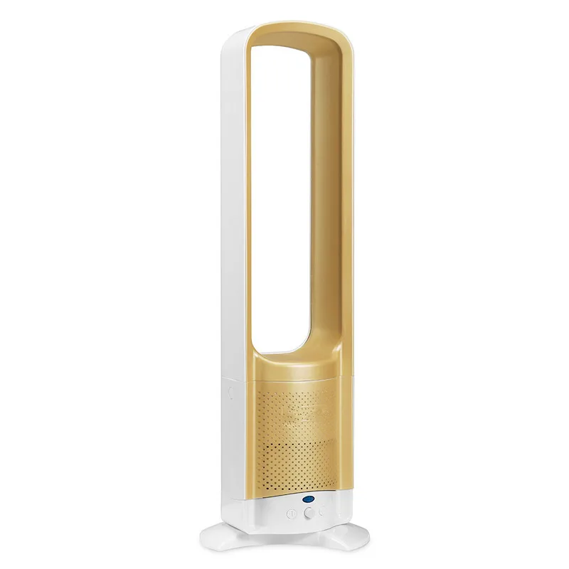 golden Warmtoo ЕС 220 в 32 дюйма Портативный бесшумный вентилятор без лезвия, напольный вентилятор без пузырей, низкий уровень шума - Цвет: golden