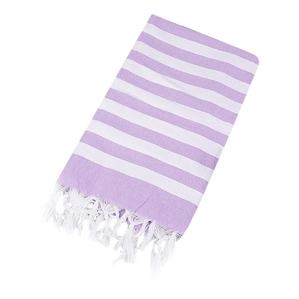 Ouneed Turkish Cotton Fringed Beach Towel Dyed Jacquard Bath Spa Gym Pool |