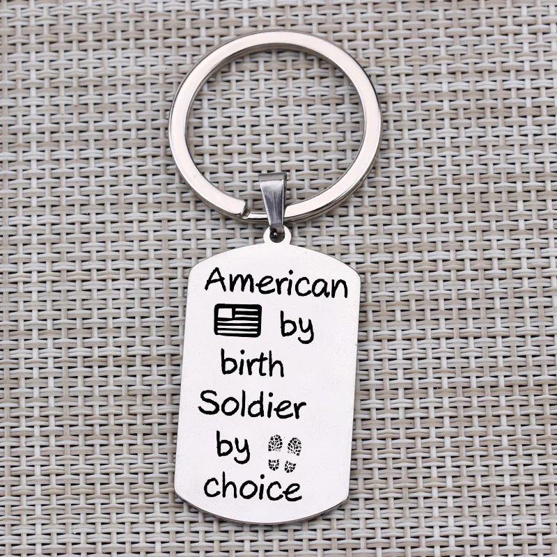 Брелок &quotSoldier By Choice&quot для солдат жены подарок из нержавеющей стали воспоминание
