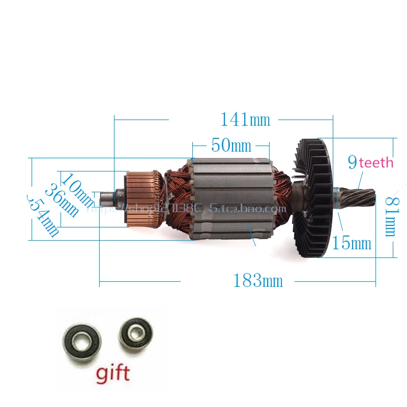 AC220 240V Замена арматурного двигателя для MAKITA LS1040 516718 8 516719 6 518702 9 LS1045 LS1030N LH1040F LH1040