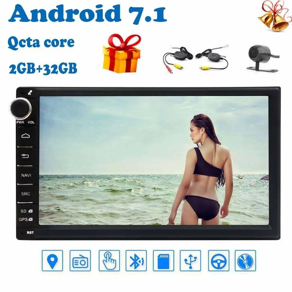 Беспроводная камера + Android 7 1 автомобильное радио стерео ''без DVD 2 Din