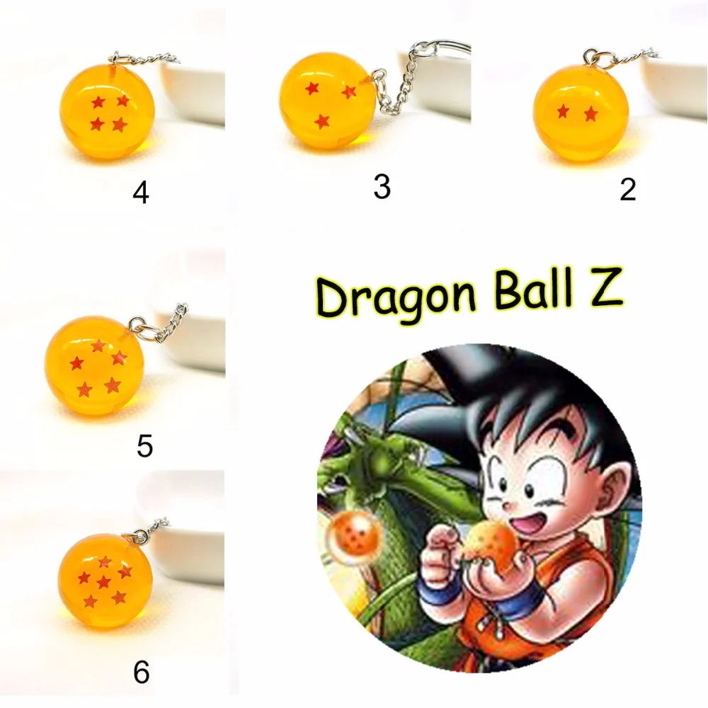 Мультфильм аниме Dragon Ball Z брелок детский Драконий жемчуг Зет, Косплей Dragon Ball Z 7 звезд хрустальные круглые Брелоки Подвеска из ПВХ брелок