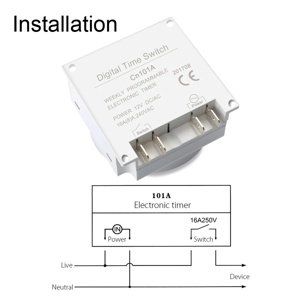 Электронный программируемый таймер с ЖК дисплеем 12 В постоянного тока 16 А|lcd timer