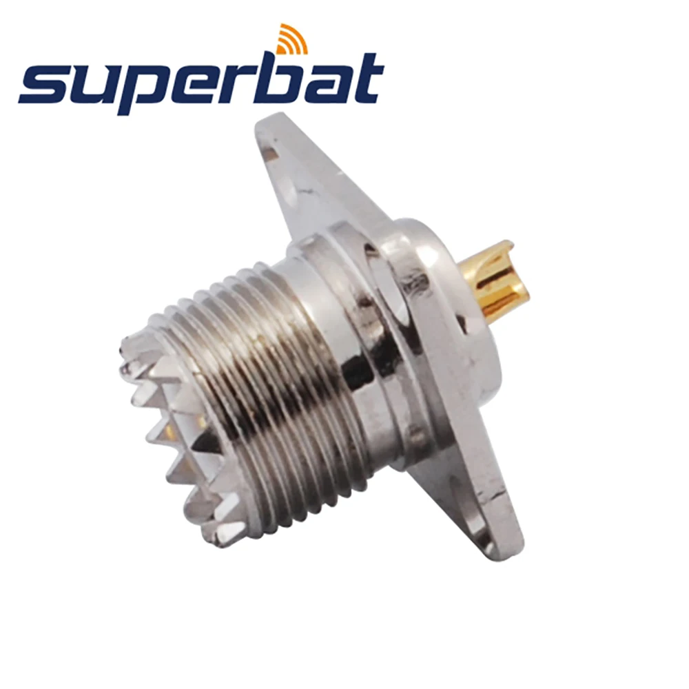 Superbat 10 шт. UHF 4 отверстия Панельное крепление Джек с припоем чашка RF коаксиальный