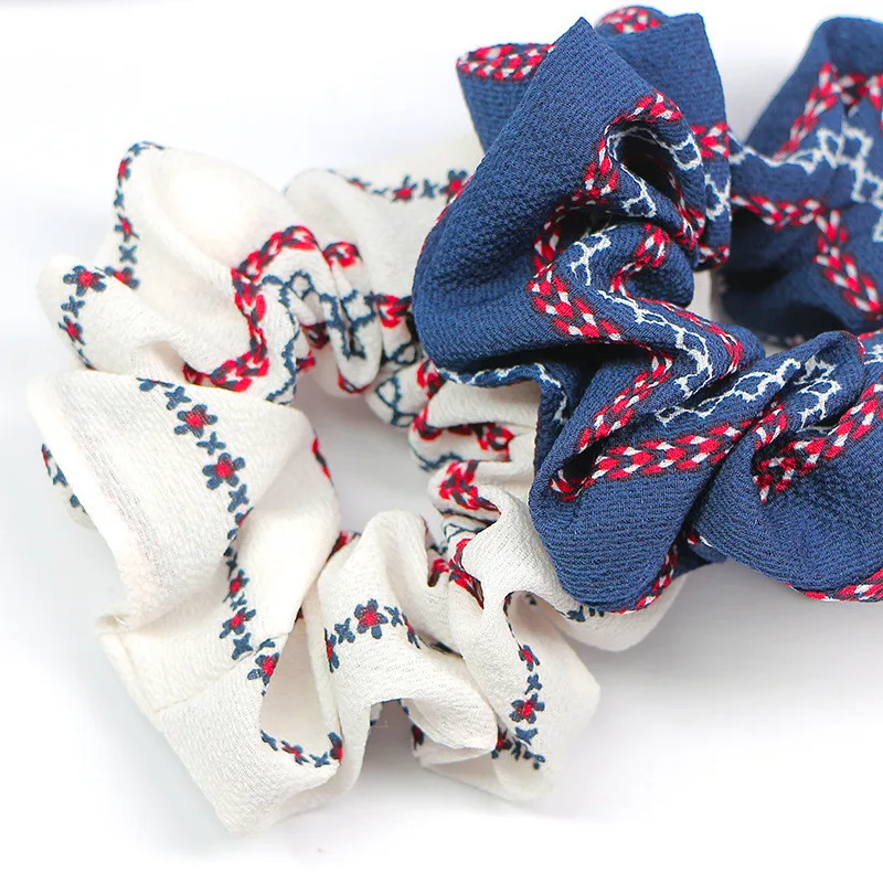 Бесплатная доставка Модные резинки для волос женщин Boho принты Аксессуары