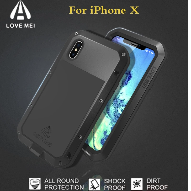 Чехол для iPhone X оригинальный LOVE MEI Экстремальная мощная жизнь водонепроницаемый