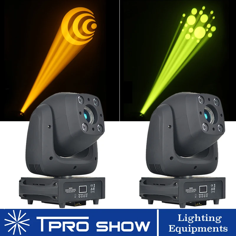 2 шт. Moving Head Spot 100 Вт светодиодный Lyre Wash 4x10 Gobo изменение цвета 2в1 сценический