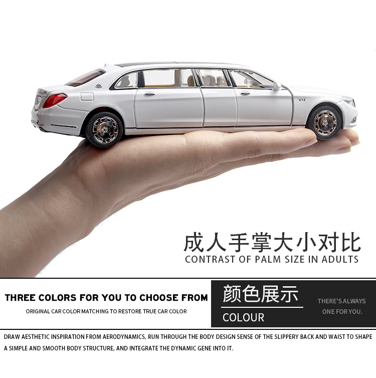 1:32 Maybach S650 Diecasts& Toy Vehicles модель автомобиля со звуком и светильник коллекция автомобиля игрушки для мальчика Детский подарок brinquedos