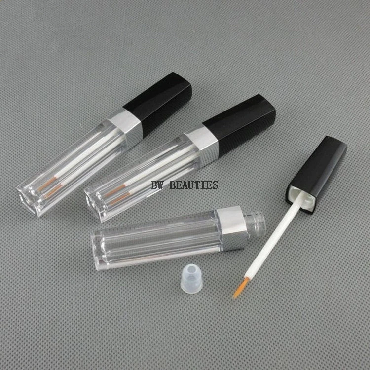 

1000Pcs/Lot 3.5ml Clear lucency Plastic eyeliner packaging Containers Originales New Style Square Liquid eyeliner Empty Bottles