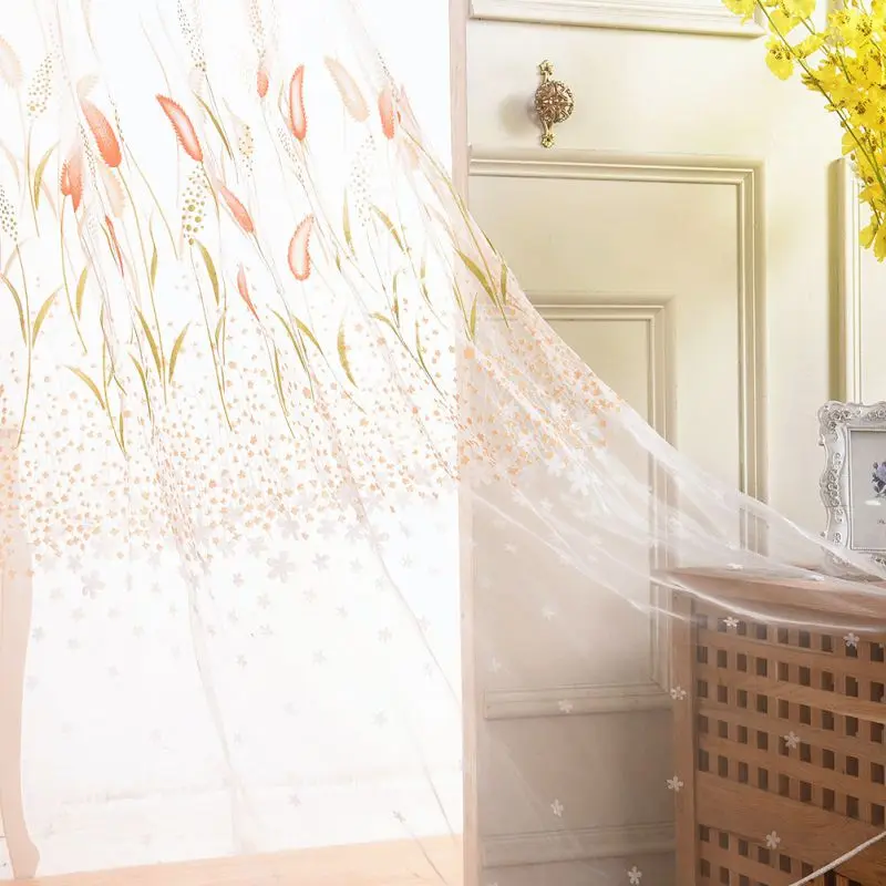 Шторы на окна 1 шт./лот тканевые прозрачные выгораемые Занавески Из Тюля для