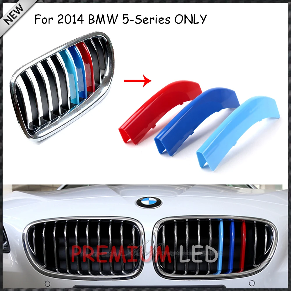 3 шт. точно подходит M Colored решетка вставки планки для BMW F10 F11 5 серии 2014 528i 535i 550i M5
