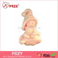 hot 3d bear hat shape handmade soap mold animal candle molds silicon mould chocolate candy moulds silicone rubber form of cake