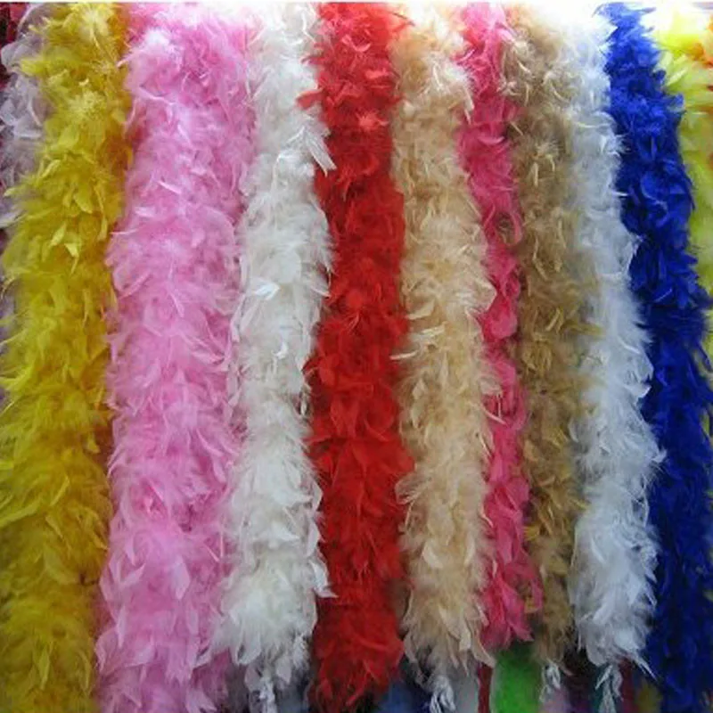 40 г утолщенные красочные перья боа для свадебного платья гирлянда шарфы DIY костюм