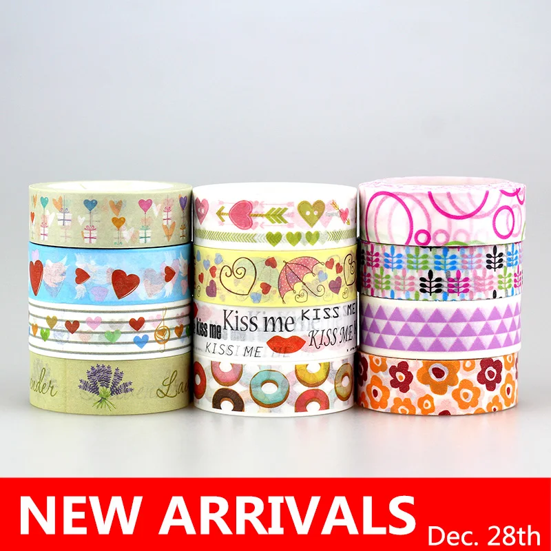 

Декоративный скотч GREATHOPE WASHI TAPE, 10 рулонов
