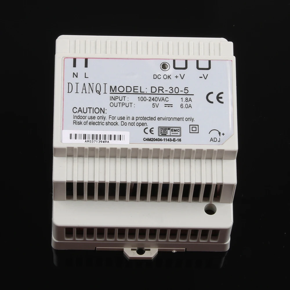 DIANQI Din rail источник питания DR-30w 5V 12V 15V 24V Переключатель Блок питания преобразователь переменного тока в постоянный DR-30-5V DR-30-12V DR-30-24V хорошего качества