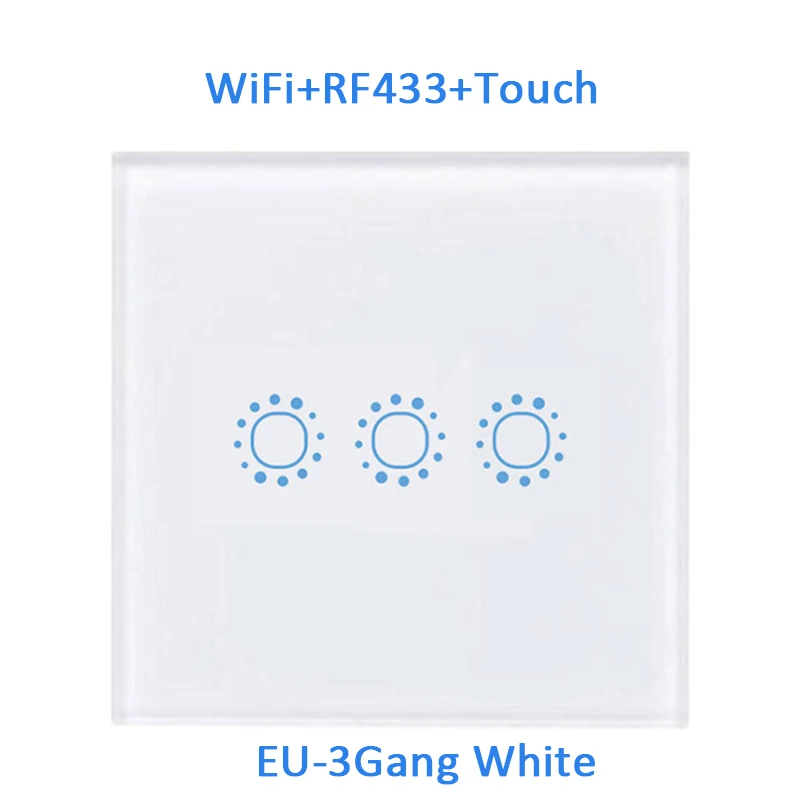 white 3g ЕС Стандартный переключатель AC90-250V Wi-Fi Сенсорный настенный светильник переключатель Панель 1/2/3 с функцией дистанционного управления настенного выключателя нулевой провод Установка - Комплект: white 3g
