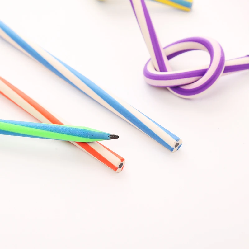 30 шт./лот креативный милый мультяшный мягкий карандаш с резиновым покрытием для