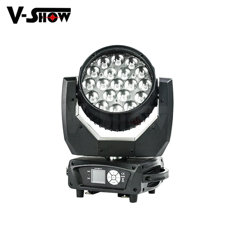 Vshow 2 шт. AURA 19x15 Вт RGBW 4 в 1 светодиодный луч моющийся движущийся головной свет с