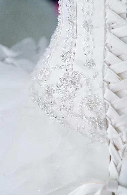 Роскошный Горный Хрусталь Корсет Бальное платье Свадебные Платья Real Photo Бисера