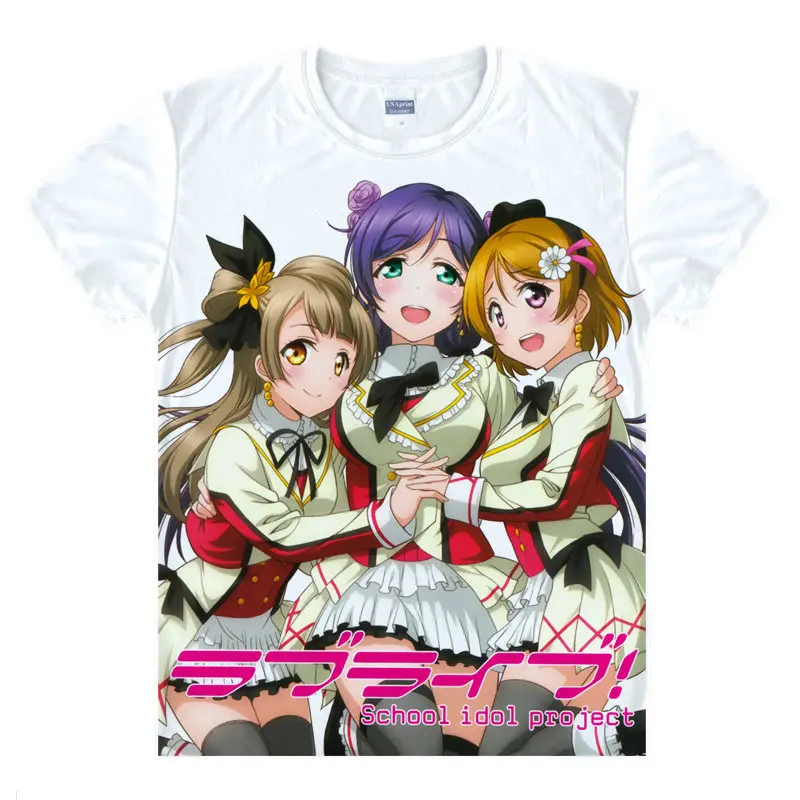 Lovelive футболка Rin Hoshizora рубашка крутые футболки с рисунком из аниме и манга