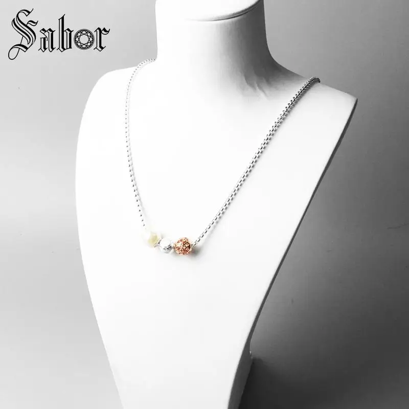 Цепочка из звеньев ожерелье кармы украшение модное серебряное ювелирное изделие