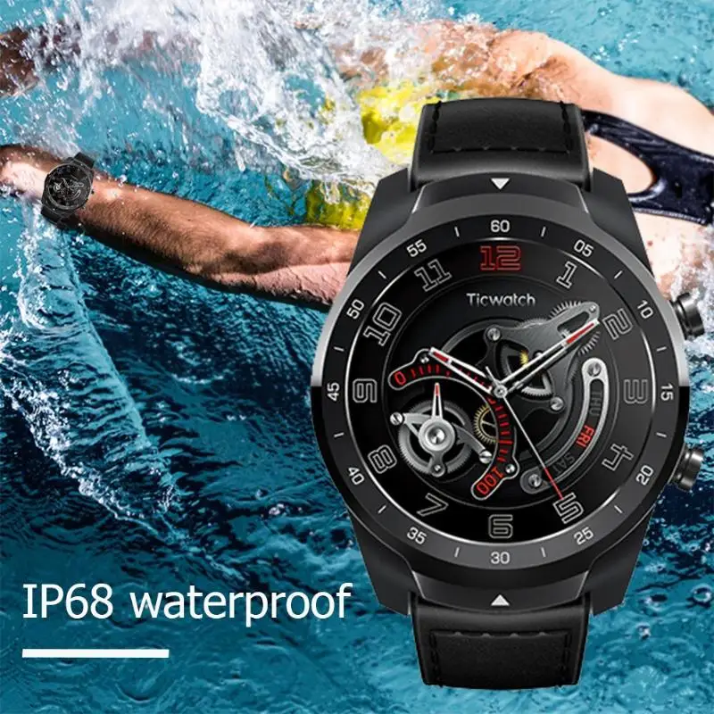 Оригинальные Смарт-часы Xiaomi Ticwatch Pro, Android, gps, IP68, водонепроницаемые, с поддержкой NFC оплаты/Google Pay, Bluetooth, фитнес-часы