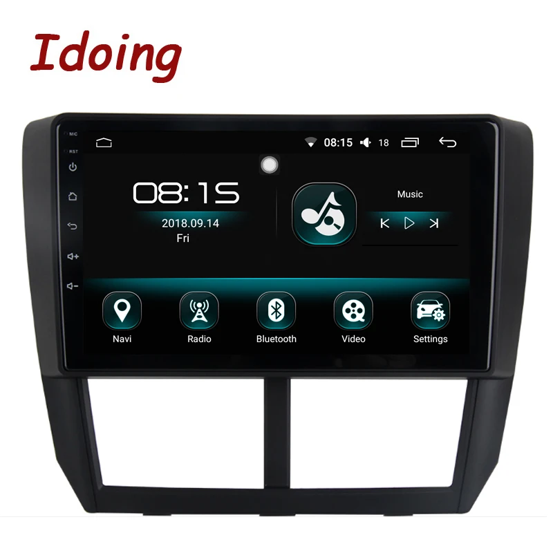 Автомагнитола Idoing 1Din 9 дюймов GPS мультимедийный плеер Android 10 для Subaru Forester 2008-2012 4 Гб