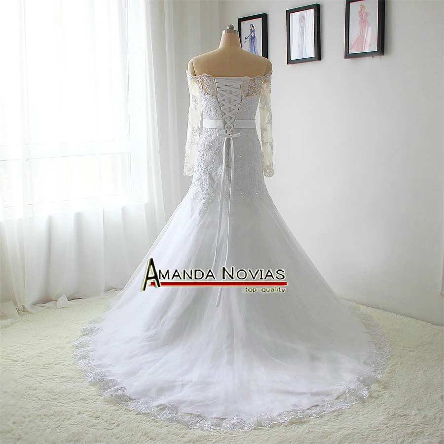 Vestido De Novia Новинка года индивидуальный заказ трапециевидной формы Тюль Свадебные платья Свадебное платье с одежда с длинным рукавом