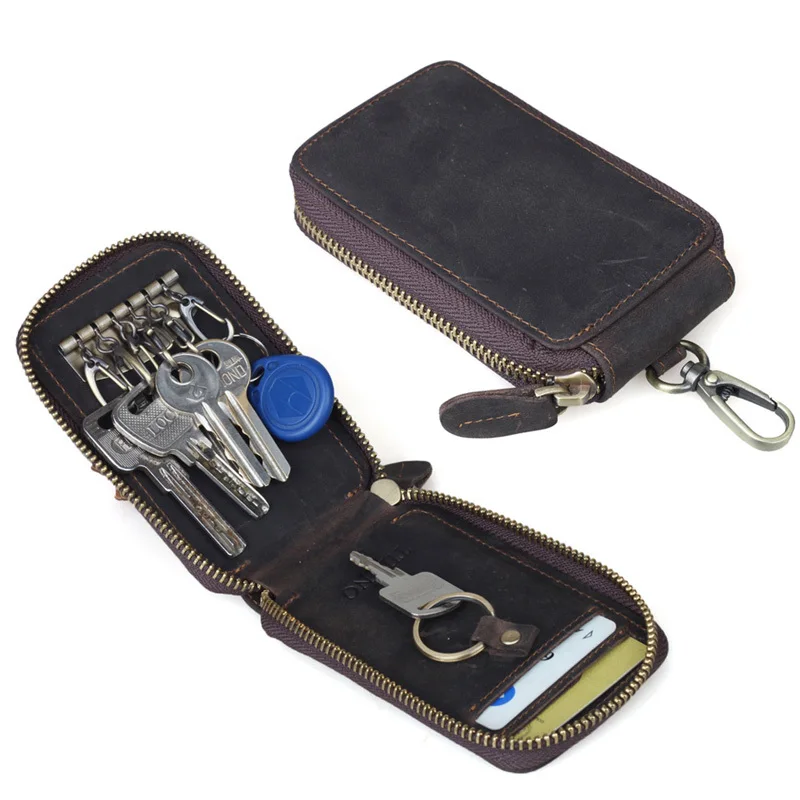 Tiding высококачественный бумажник для ключей из натуральной бычьей кожи мужчин и