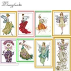 Набор для вышивки сказочные, крест-накрест цветочным принтом, Набор для вышивания, для девочек и женщин, 14 карат