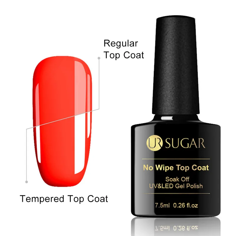 UR SUGAR Base Coat Top Coat Tempered Enhance Nail Gel Polish Matte No Wipe Top Coat Soak Off UV Gel Varnish Lacquer Manicure