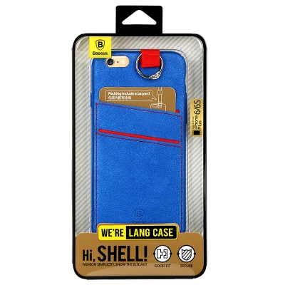 BASEUS shell for iPhone 6 6s case PU Hard Case Lang Series Card Holder Leather Coated Plastic Cover iphone |