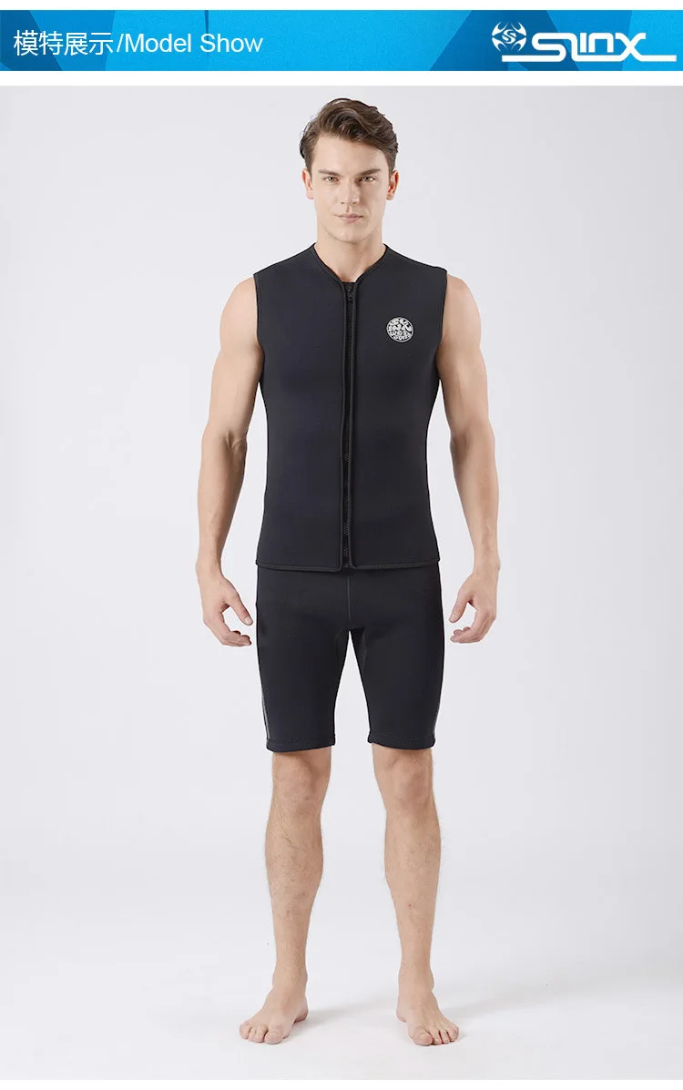 SLINX Новое поступление унисекс 3 мм без рукавов теплый гидрокостюм купальник жилет