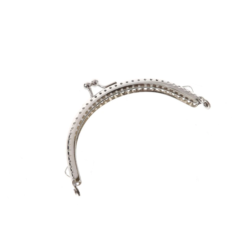 

Brand 1PC 12.5cm DIY Coin Bag Purse Metal Frame Kiss Clasp Handbag Handle Making Accessories Tool Fashion Silver handle