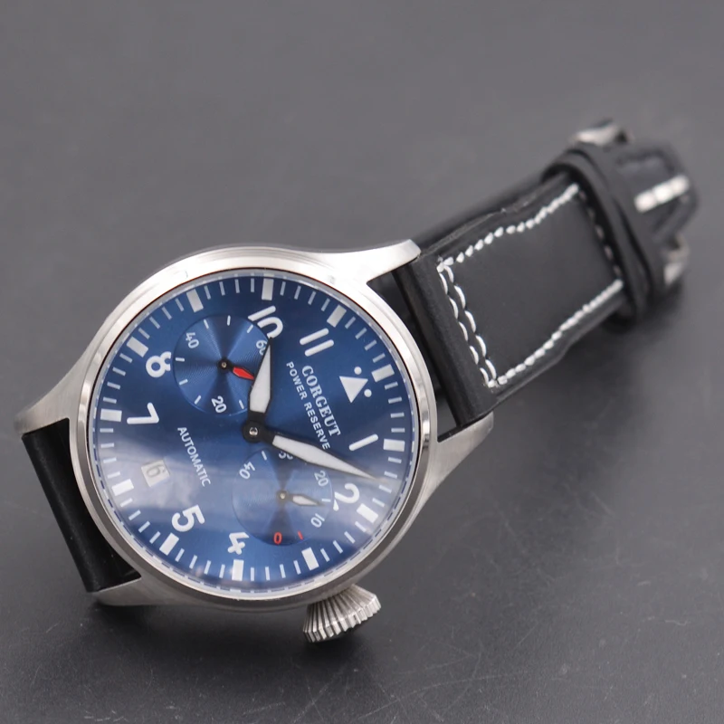 Механические Автоматические Мужские часы 42 мм светящийся синий циферблат