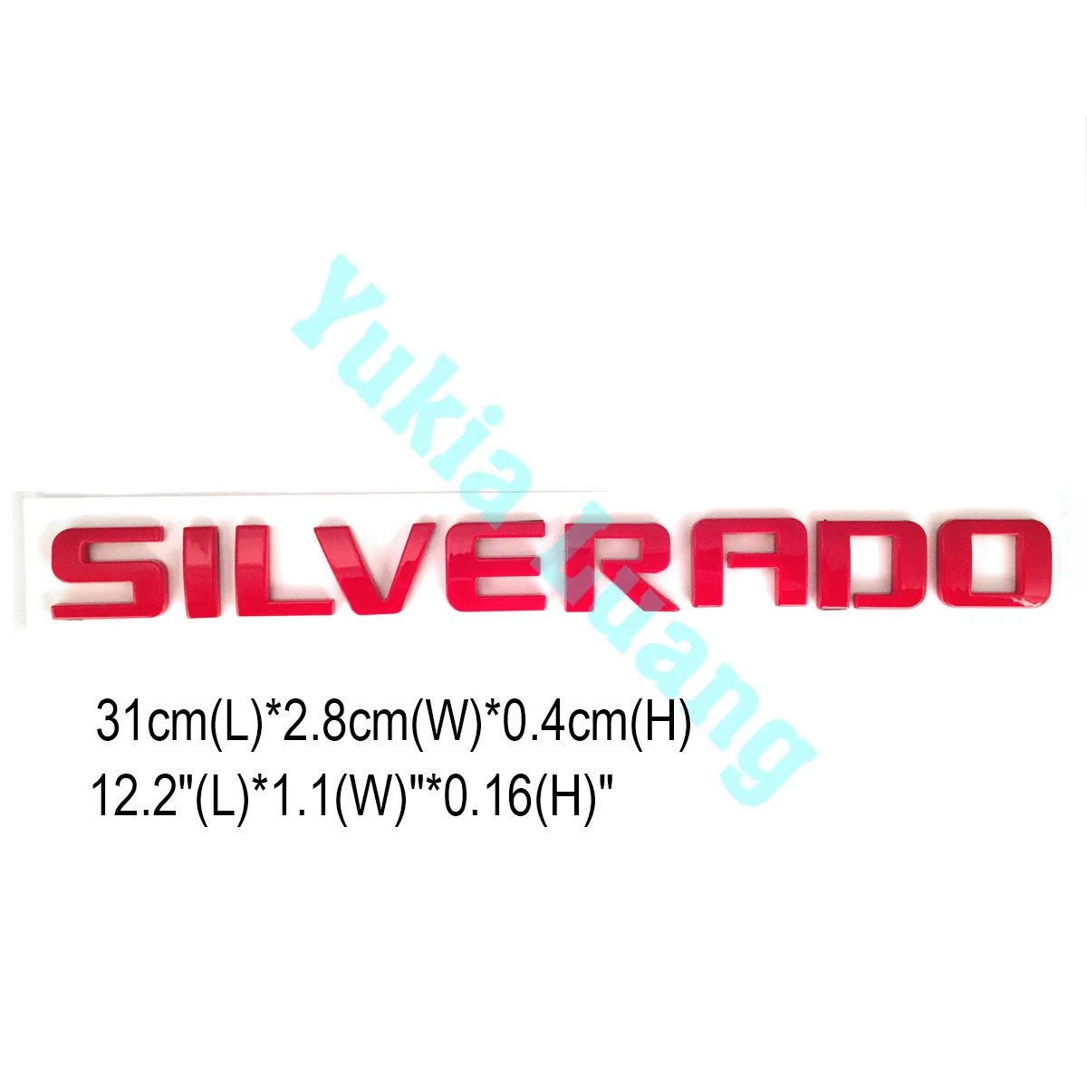 Red SILVERADO Автомобильный задний багажник эмблема для багажника таблички значок для Chevy 1500 2500 3500 - Название цвета: Red